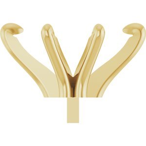14K Geelgoud 11.5x6 mm Marquise 6-Prong Pre-Notched Claw Zetkop met stift