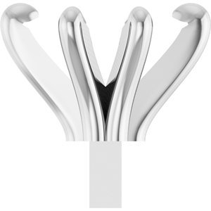 14K Witgoud 6x3 mm Marquise 6-Prong Pre-Notched Claw Zetkop met stift