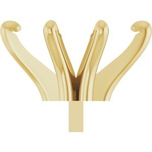 14K Geelgoud 10x5 mm Marquise 6-Prong Pre-Notched Claw Zetkop met stift