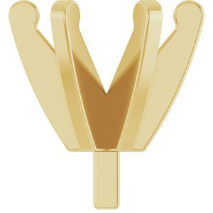 14K Geelgoud 4.2-4.9 mm Rond 6-Prong Lage Zetkop met stift