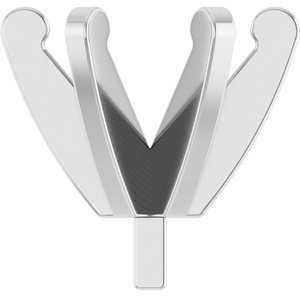 14K Witgoud 5.7-6.0 mm Rond 6-Prong Lage Zetkop met stift