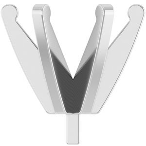 14K Witgoud 6.6-7.2 mm Rond 6-Prong Lage Zetkop met stift