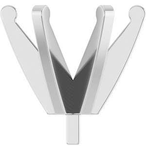 14K Witgoud 7.3-7.7 mm Rond 6-Prong Lage Zetkop met stift
