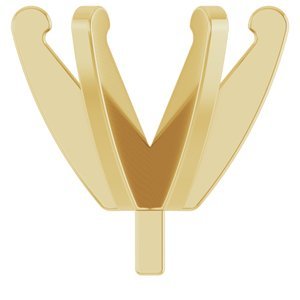 14K Geelgoud 6.0-6.6 mm Rond 6-Prong Lage Zetkop met stift