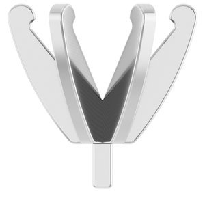 14K Witgoud 6.0-6.6 mm Rond 6-Prong Lage Zetkop met stift