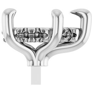 14K Witgoud 9x6 mm Peer 5-Prong Pre-Notched Claw Hidden Halo-stijl Zetkop met stift