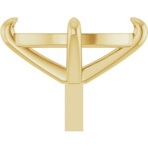 14K Geelgoud 10.5x5.5 mm Marquise 4-Prong Claw Zetkop met stift