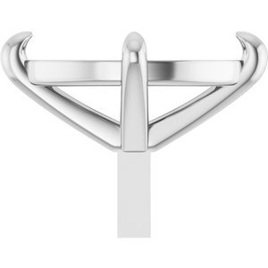 14K Witgoud 10.5x5.5 mm Marquise 4-Prong Claw Zetkop met stift