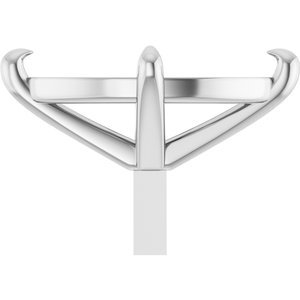 14K Witgoud 12x6 mm Marquise 4-Prong Claw Zetkop met stift