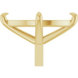 14K Geelgoud 12x6 mm Marquise 4-Prong Claw Zetkop met stift