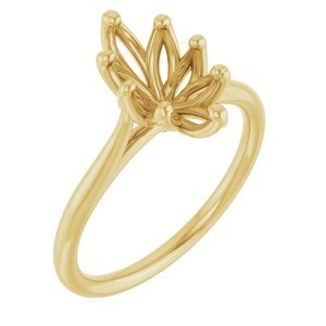 14K Geelgoud 10.5x5.5 mm Marquise Verlovings Ring Montuur