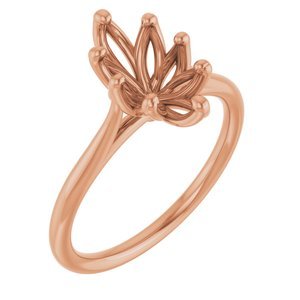 14K Roségoud 10.5x5.5 mm Marquise Verlovings Ring Montuur