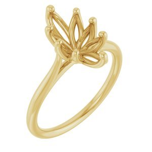 14K Geelgoud 11.5x6 mm Marquise Verlovings Ring Montuur