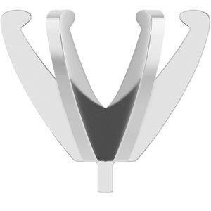 14K Witgoud 10.4 mm Rond 6-Prong Lage Zetkop met stift