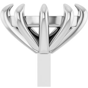 14K Witgoud 8x6 mm Ovaal 8-Prong Zetkop met stift