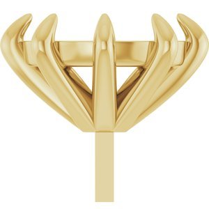 14K Geelgoud 9x7 mm Ovaal 8-Prong Zetkop met stift