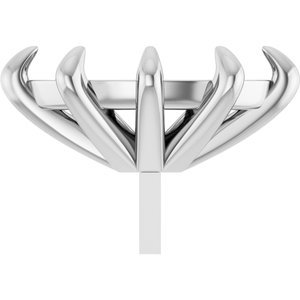14K Witgoud 12x6 mm Marquise 8-Prong Zetkop met stift