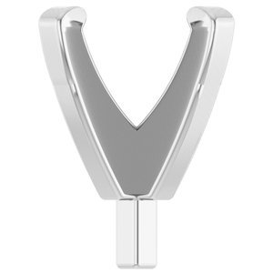 14K Witgoud 4.5x4.5 mm Cushion 4-Prong Lage Zetkop met stift