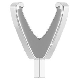 14K Witgoud 5x5 mm Cushion 4-Prong Lage Zetkop met stift