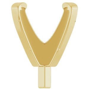 14K Geelgoud 5x5 mm Cushion 4-Prong Lage Zetkop met stift