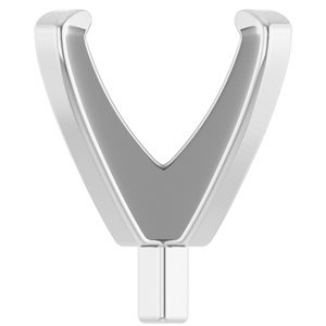 14K Witgoud 5.5x5.5 mm Cushion 4-Prong Lage Zetkop met stift