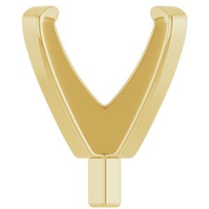 14K Geelgoud 5.5x5.5 mm Cushion 4-Prong Lage Zetkop met stift