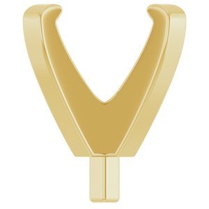 14K Geelgoud 6x6 mm Cushion 4-Prong Lage Zetkop met stift