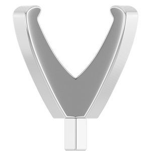 14K Witgoud 6.5x6.5 mm Cushion 4-Prong Lage Zetkop met stift