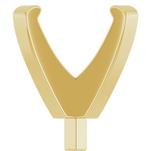 14K Geelgoud 6.5x6.5 mm Cushion 4-Prong Lage Zetkop met stift