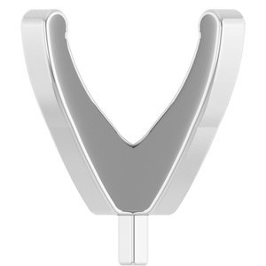 14K Witgoud 8x8 mm Cushion 4-Prong Lage Zetkop met stift
