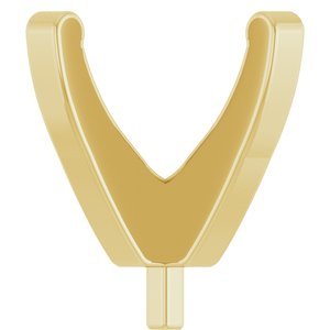 14K Geelgoud 8x8 mm Cushion 4-Prong Lage Zetkop met stift
