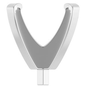 14K Witgoud 7.5x7.5 mm Cushion 4-Prong Lage Zetkop met stift