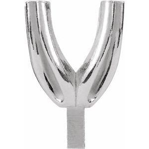 14K Witgoud 5.2 mm Rond 4-Prong Lichtgewicht Octet® Zetkop met stift
