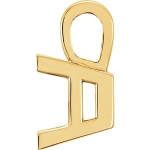 14K Geelgoud 6 mm Princess V-Prong Hanger Montuur - Afbeelding 2