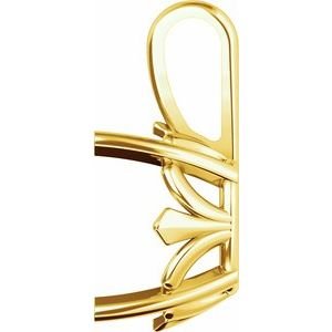 14K Geelgoud 12x10 mm Ovaal 4-Prong Hanger Montuur