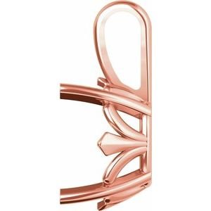 14K Roségoud 9x7 mm Ovaal 4-Prong Hanger Montuur