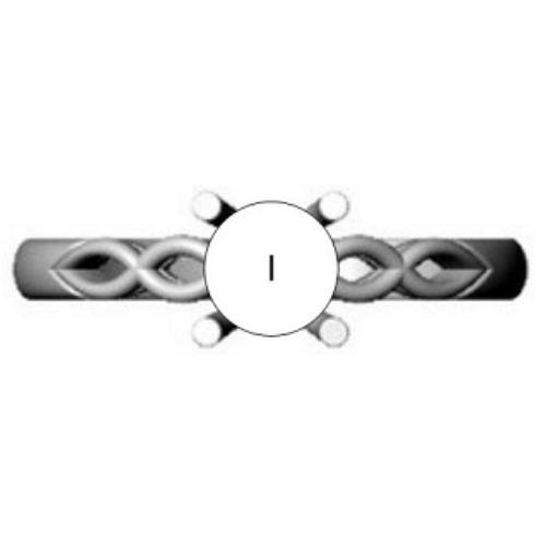 18K Geelgoud 5.8 mm Rond Solitair Verlovings Ring Montuur - Afbeelding 4