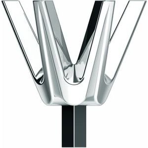 14K Witgoud 5.8 mm Rond 6-Prong Twin Zetkop met stift
