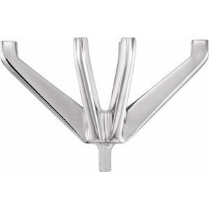 14K Witgoud 6x3 mm Marquise 6-Prong Hoge Zetkop met stift