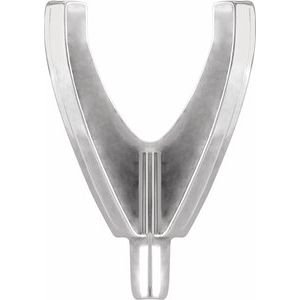 18K Witgoud 9.8-10.2 mm Rond 4-Prong Hoge Zetkop met stift