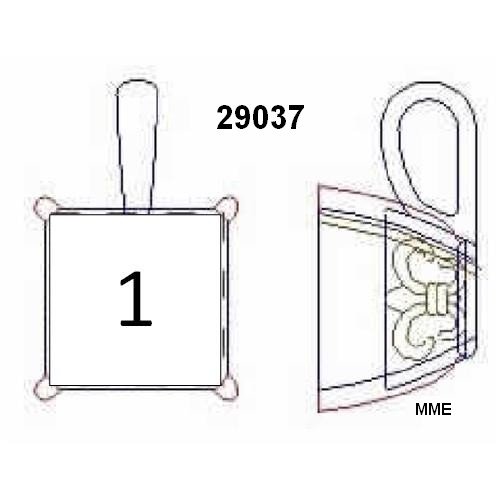 18K Geelgoud 6x6 mm Princess 4-Prong Flora Hanger Montuur - Afbeelding 4