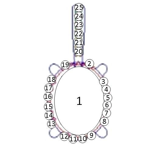 18K Geelgoud 10x8 mm Ovaal .06 CTW Natuurlijke Diamant Semi-Gezet Hanger - Afbeelding 2