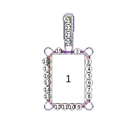 14K Geelgoud 8x6 mm Emerald .05 CTW Natuurlijke Diamant Semi-Gezet Hanger - Afbeelding 3