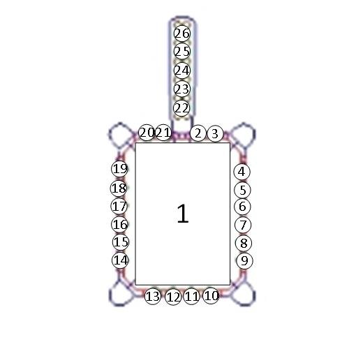 14K Witgoud 9x7 mm Emerald .06 CTW Natuurlijke Diamant Semi-Gezet Hanger - Afbeelding 3