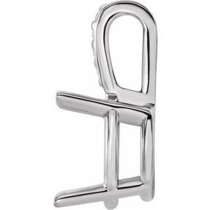 14K Witgoud 5x3 mm Ovaal .0075 CTW Natuurlijke Diamant Semi-Gezet Hanger - Afbeelding 2