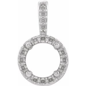18K Witgoud 8 mm Rond 4-Prong Halo-stijl Hanger Montuur