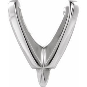 14K Witgoud 6.5x6.5 mm Asscher 4-Prong Lage Zetkop met stift