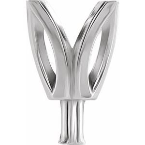 14K Witgoud 6.5 mm Princess 4-Prong Tulp-zetting Zetkop met stift