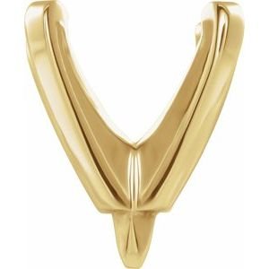 14K Geelgoud 5.5x5.5 mm Asscher 4-Prong Lage Zetkop met stift