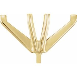 18K Geelgoud 12x6 mm Marquise 6-Prong Hoge Zetkop met stift